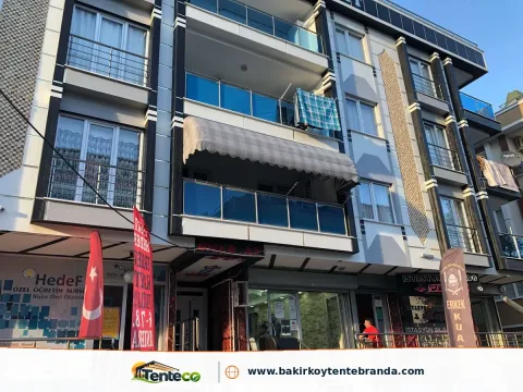 cam balkon koruklu tente