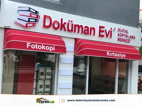 kirmizi koruklu tente modeli