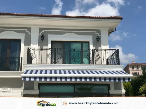 cizgili kasetli tente modeli
