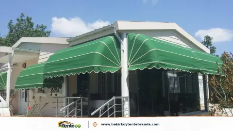 dikey yesil koruklu tente